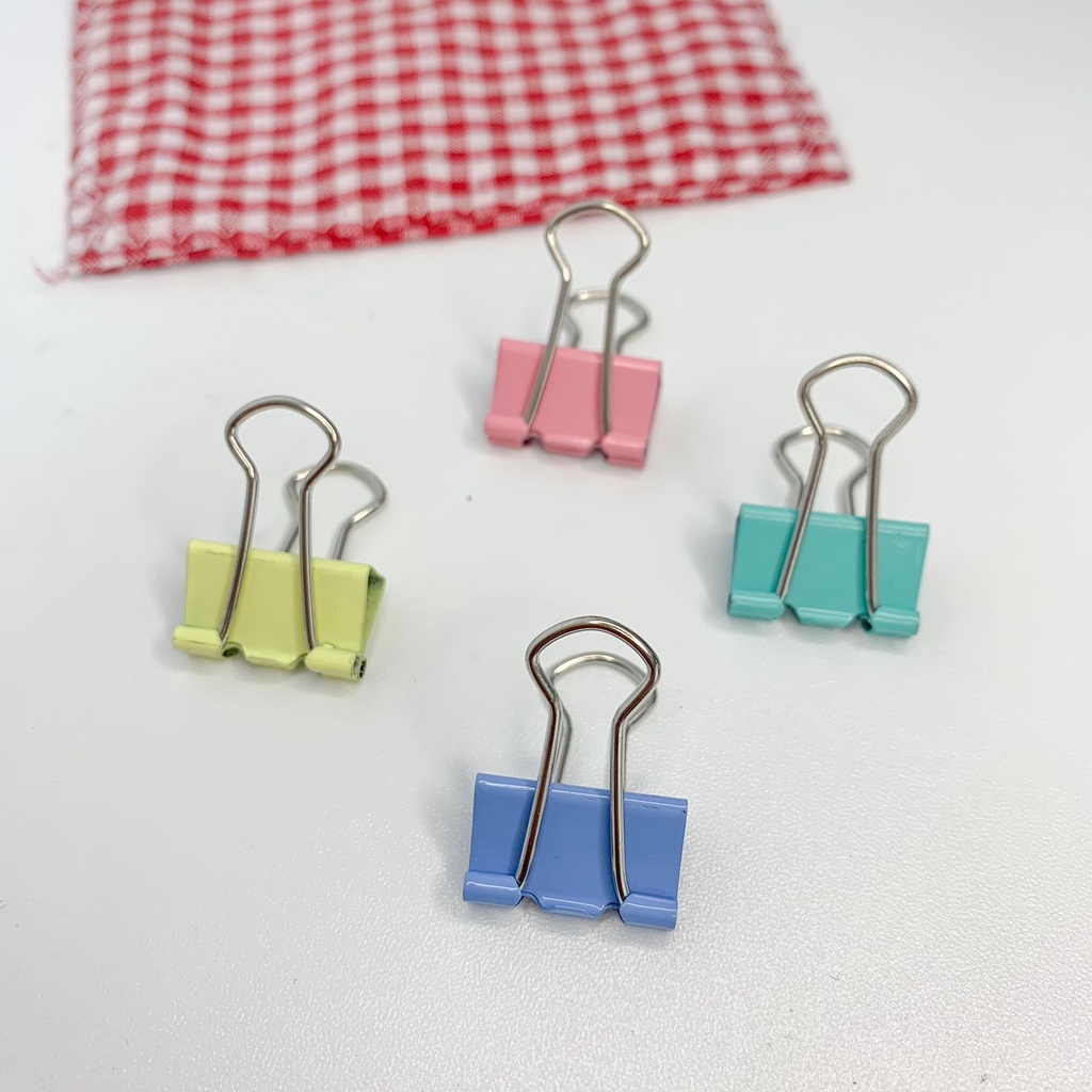 CLIP BINDER DELI KLIP KERTAS PENJEPIT KERTAS IMUT WARNA PASTEL IMPORT QUALITY HARGA TERMURAH READY GROSIR COD