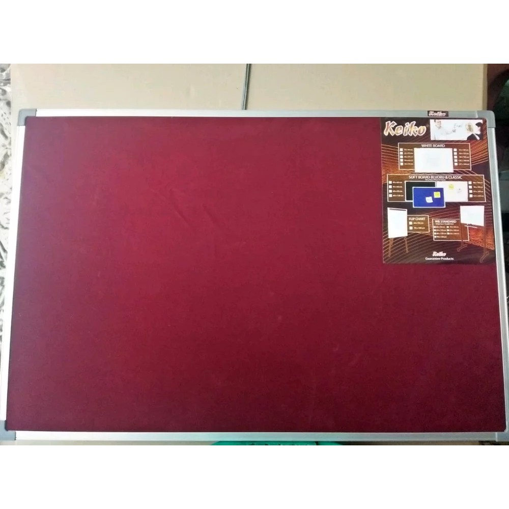 

Softboard Bludru Merah Maron Keiko Uk 60x90 Cm