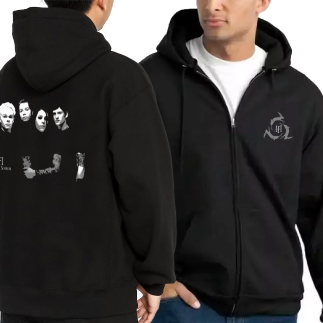 Jaket Hoodie AFI Band Hardcore Hoodie Zipper Dengan Ritsleting Casual Unisex Hoodie Bahan Katun New 