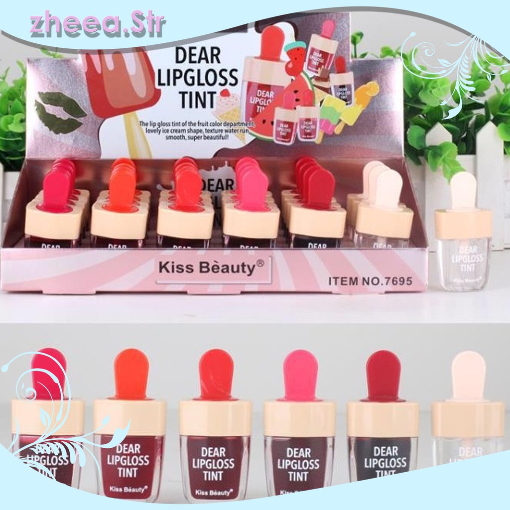 Lipgloss Kiss Beauty Dear me Lipstik Beauty Pewarna Bibir Murah
