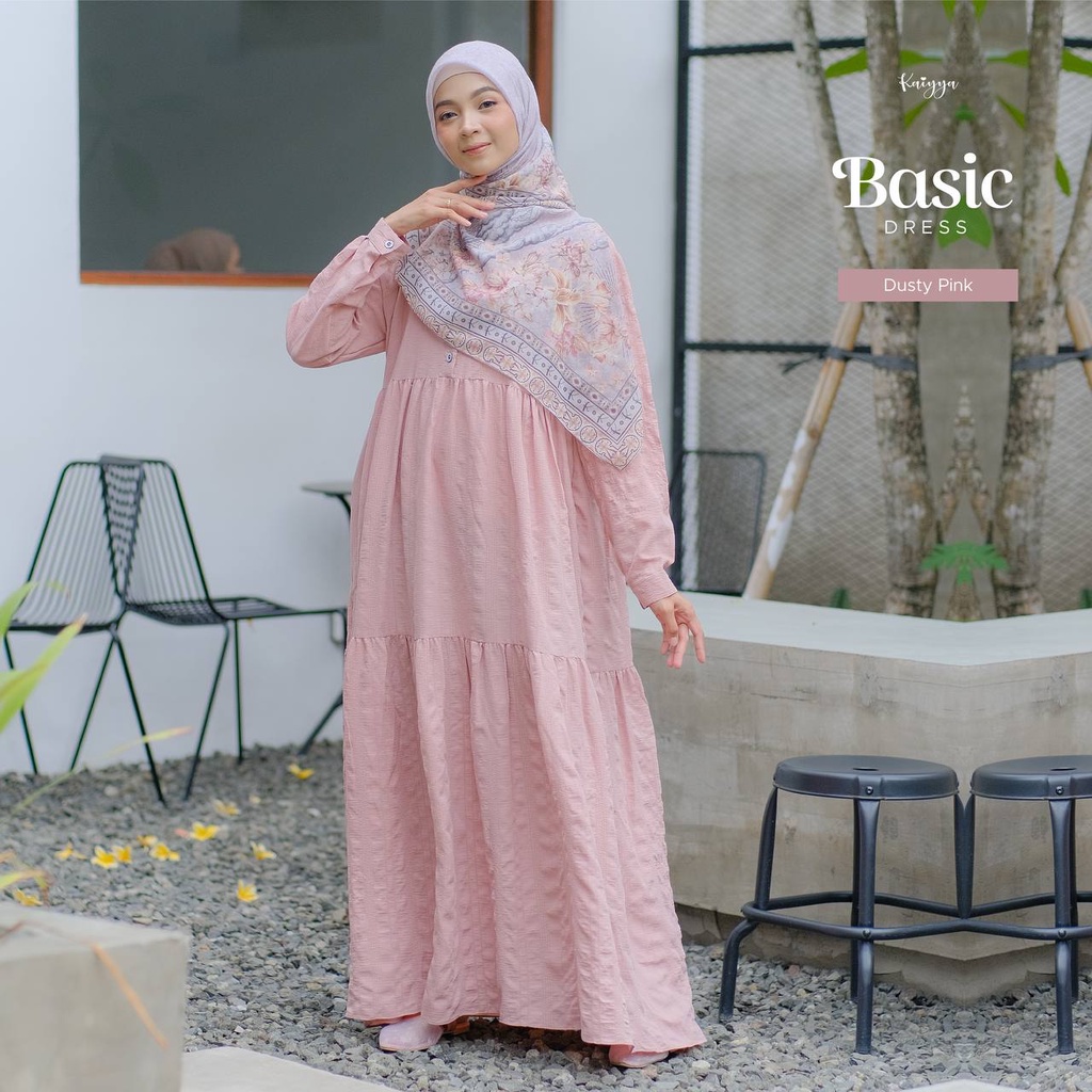 BASIC DRESS BY KAIYYA GAMIS MUSLIMAH CANTIK TERBARU