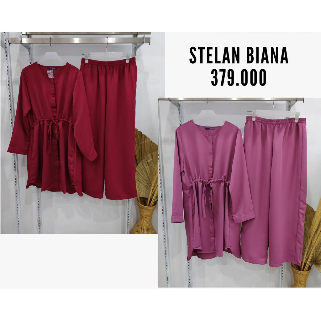 ELZATTA HIJAB ATASAN TUNIK SATU SET POLOS TERBARU STELAN BIANA ELZATTA