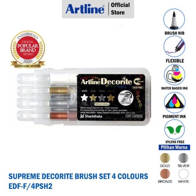 

(BISA COD) SPIDOL ARTLINE DECORITE BRUSH SET EDF-F/4PSH2 TERBATAS Kode 733