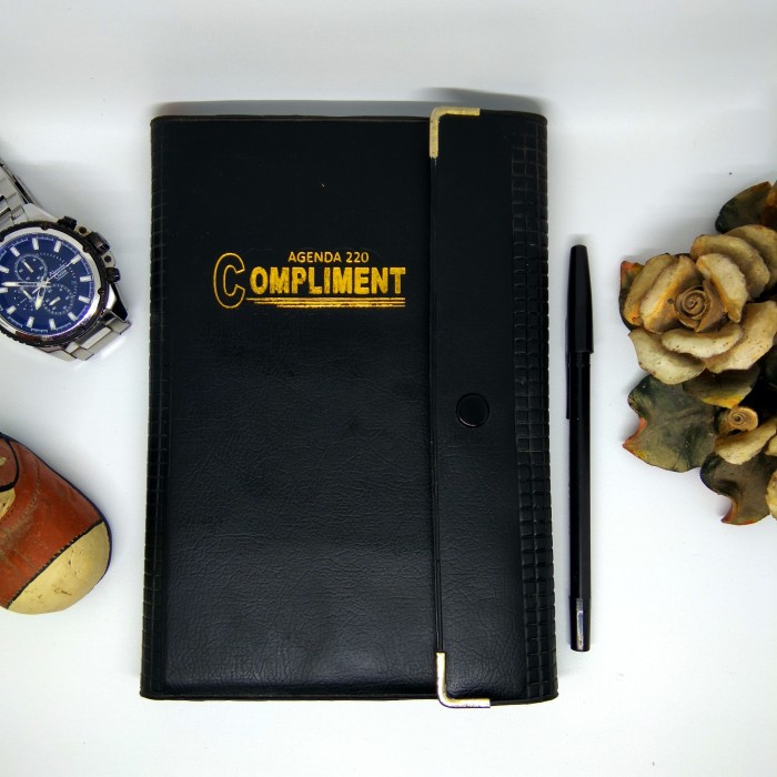 

[RESTOCK] Note Book Tulis Buku Catatan Buku Agenda COMPLIMENT 220 Hitam TEBAL