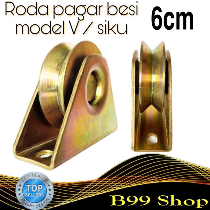 >*>*>*>*] Roda Pagar Besi Model V / Siku Size 6cm