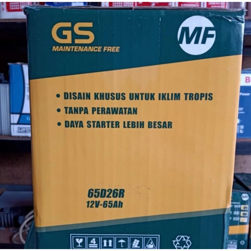 AKI BATERAI KERING GS ASTRA MF NS70/65D26R/NS 70 GARANSI 3 BULAN PANTHER COLT DIESEL GENSET