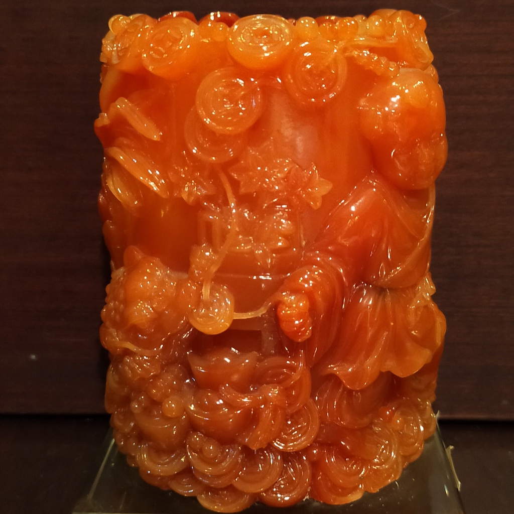 

Tempat Pulpen Giok Orange GC021