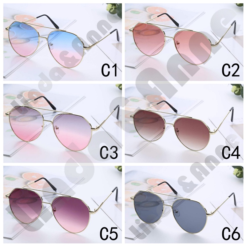 Kacamata Fashion Pria&amp;Wanita Lensa Bulat Fashion Korean Unisex Varian Warna Import