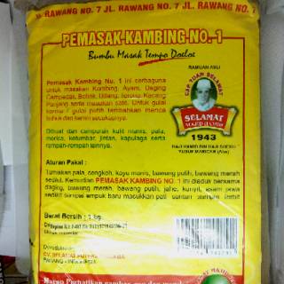 Bumbu Masak Pemasak Kambing No.1 Khas Padang 1 Kg | Shopee ...