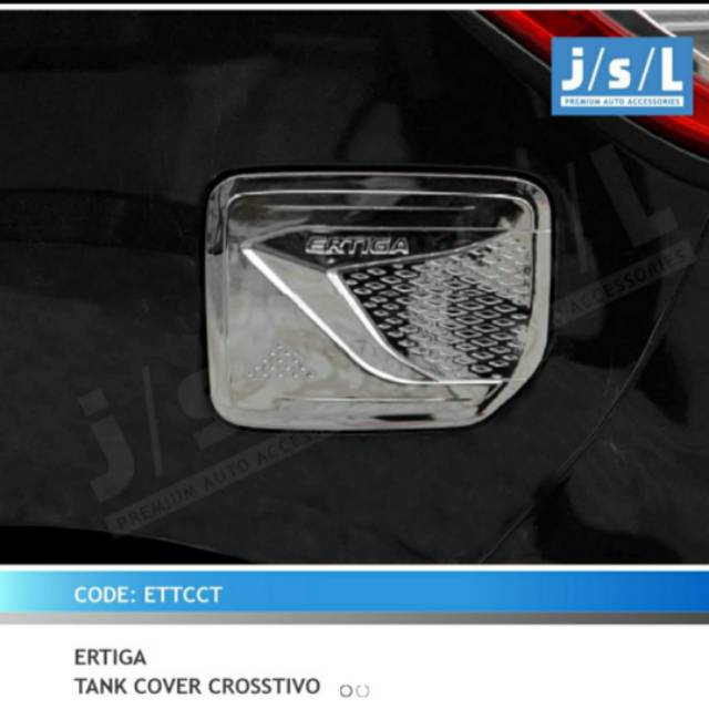 Tank cover/ tutup tangki mobil Ertiga model crosstivo chrome &amp; Hitam jsl