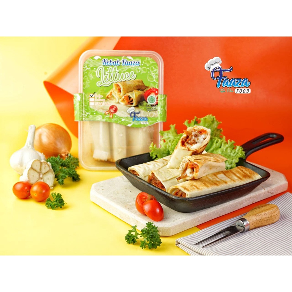 

KEBAB FROZEN FAAZA FOOD - LETTUCE - FULL DAGING SAPI ENAK & HALAL