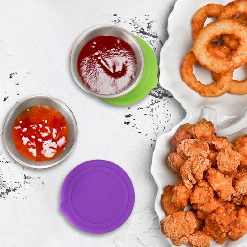 Zzz Cup Saus Celup Reusable Anti Bocor 6 Warna Untuk Kotak Makan Siang / Piknik / Travel