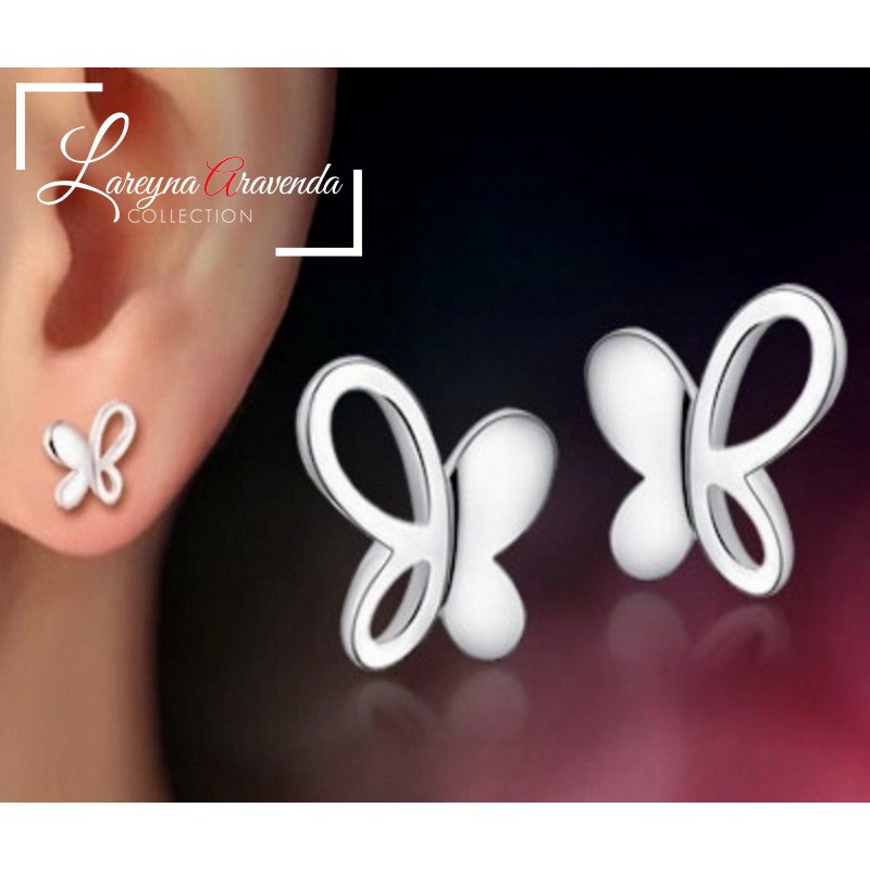 Anting Wanita Titanium Motif Kupu Kupu Butterfly Unik AT074