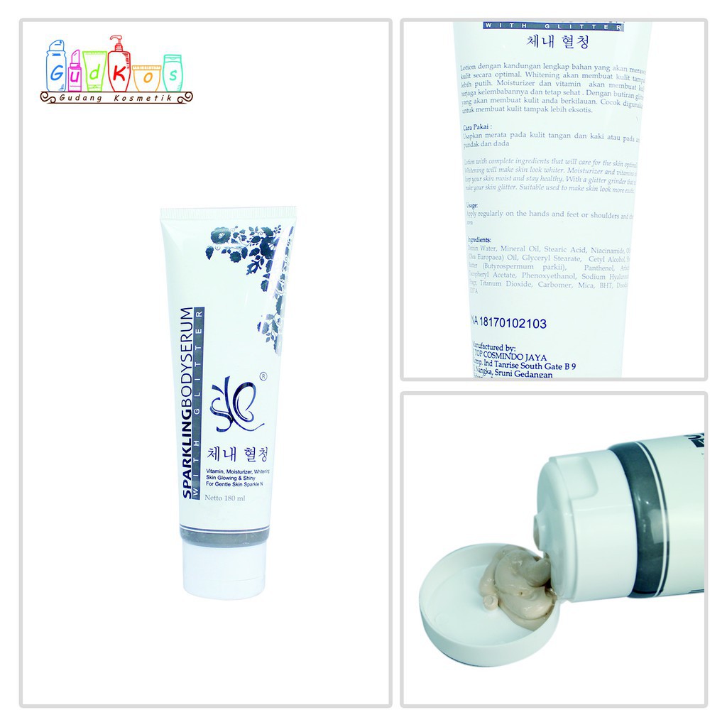 [BPOM] SERUM PEMUTIH BADAN INSTANT GLOW WITH GLITTER | SYB SPARKLING BODY SERUM