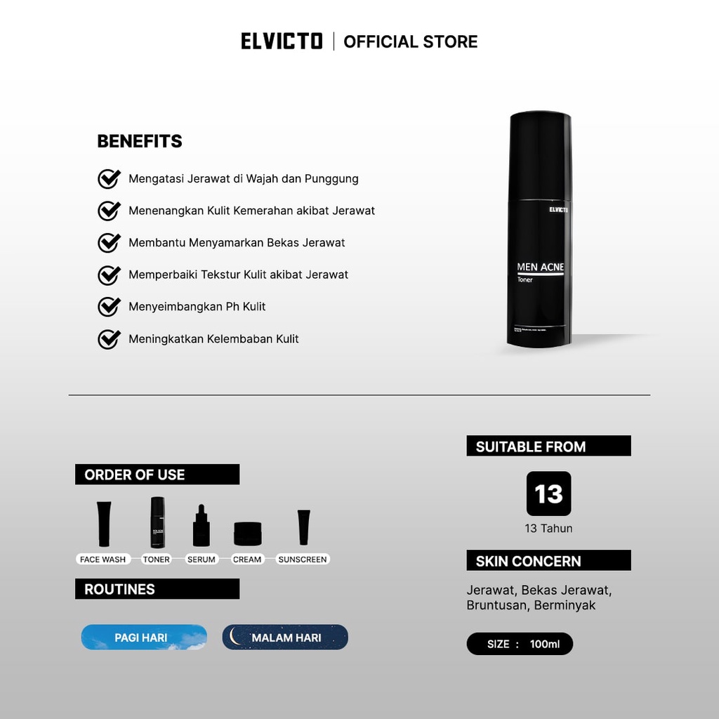 ELVICTO MEN ACNE TONER