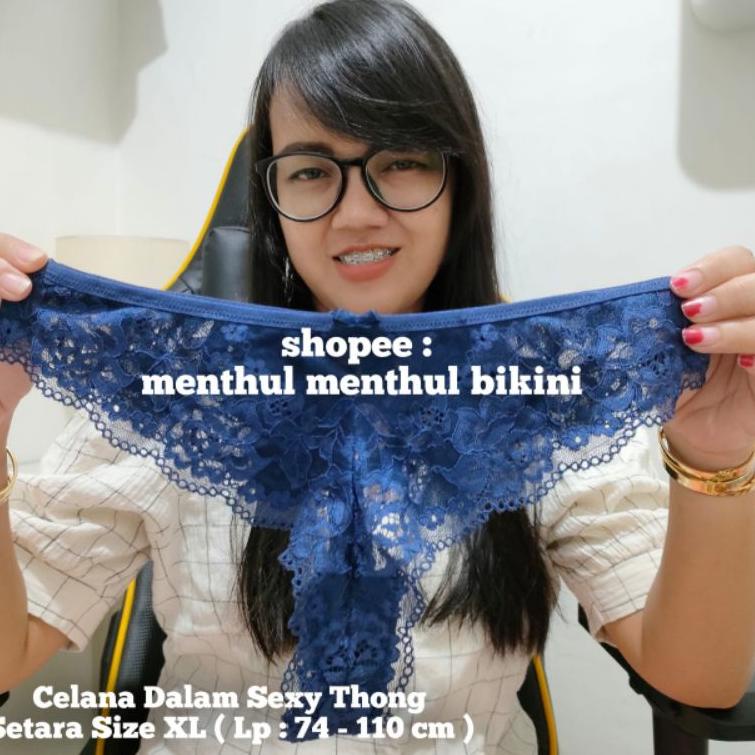 〈J-IAI) 〈♥) Jumbo Bigsize Size XXXL XXL XL L M Celana Dalam Wanita Gstring Thong G String Sexy Panty