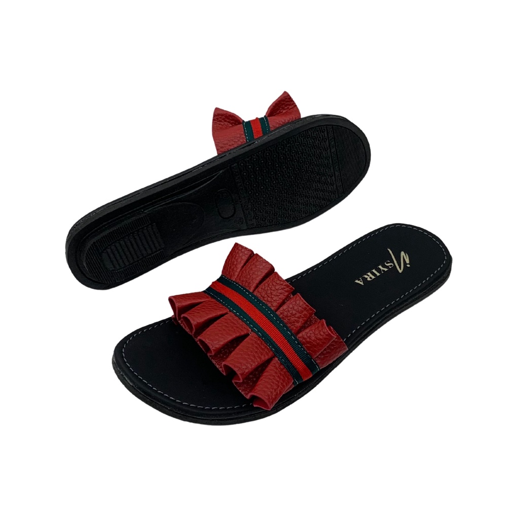 Insyira - Sandal Wanita Alena / Sandal Slop Wanita Non Slip Alas Hitam