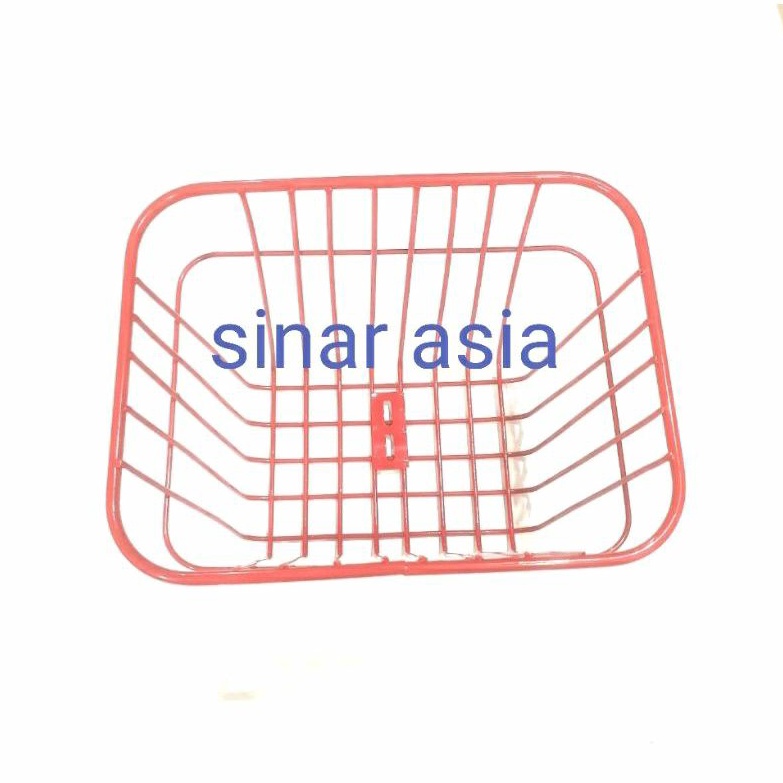 Keranjang besi sepeda mini 20 - 26&quot; ( 33x25x23cm) -  bahan tebal, warna
