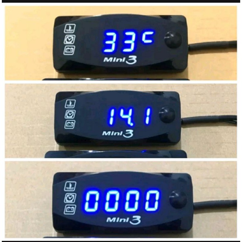volt meter 3 in 1 suhu jam volt