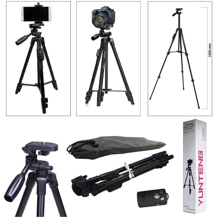 Tripod Yunteng Bluetooth Vct 5208 - Standing Hp  Camera