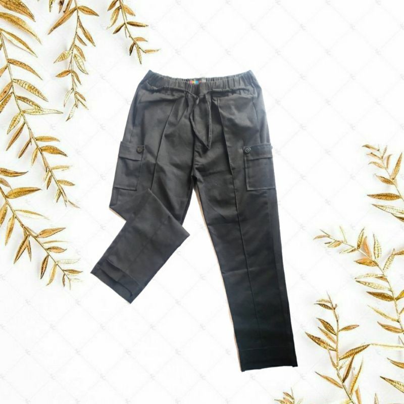 Celana Baggy Pants Cargo Twill Strech Jumbo