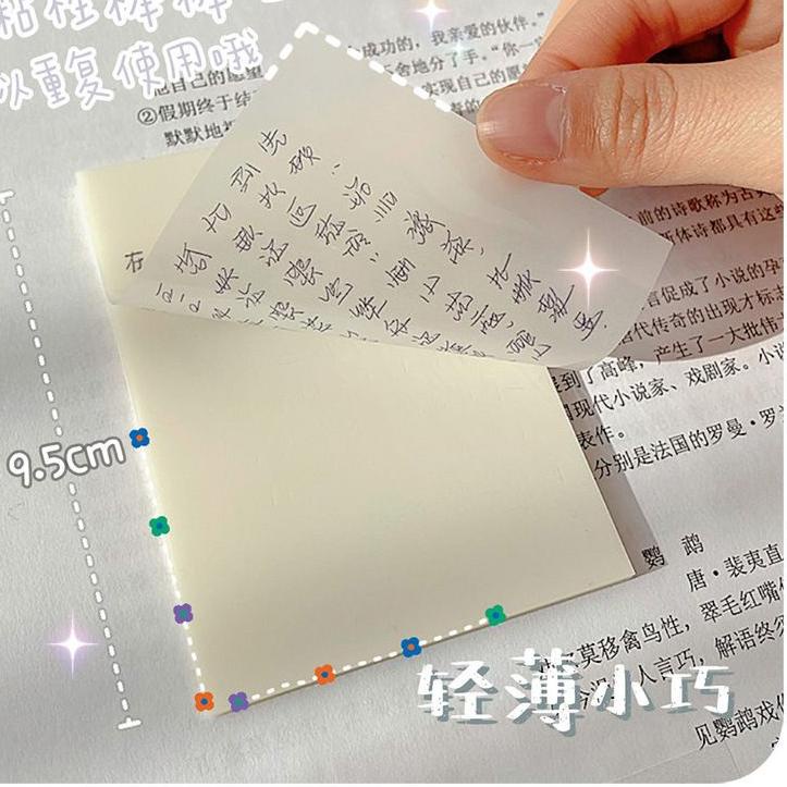

TERBAIK Sticky Notes Transparant Waterproof 50 Lembar [thehanscorner] sale