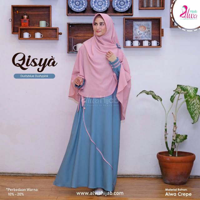 Ready Gamis Qisya Set Syari ORI by Alwa Hijab- Size S