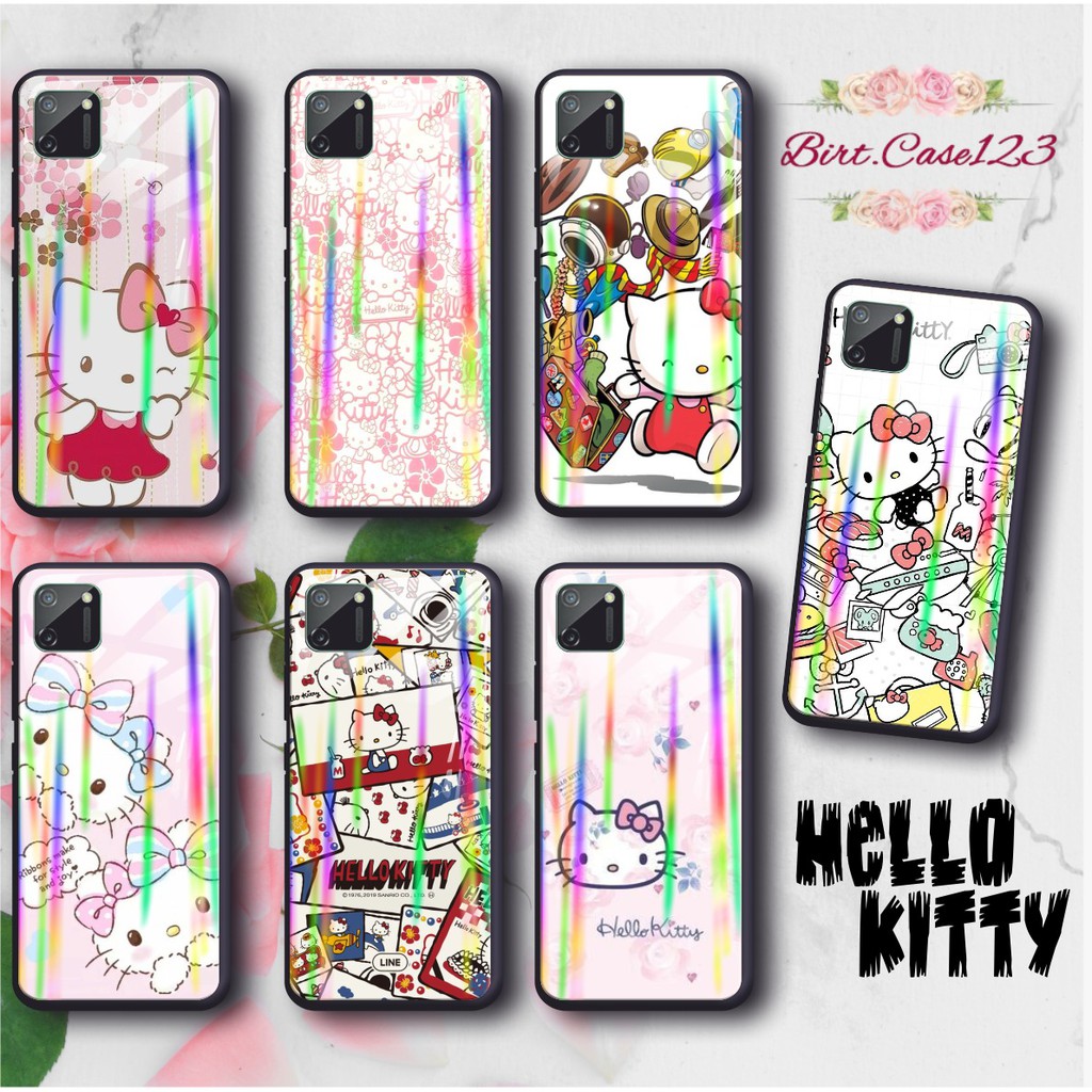 BC Case Gambar HELLO KITTY back case glass aurora oppo samsung vivo xiaomi realme iphone all type