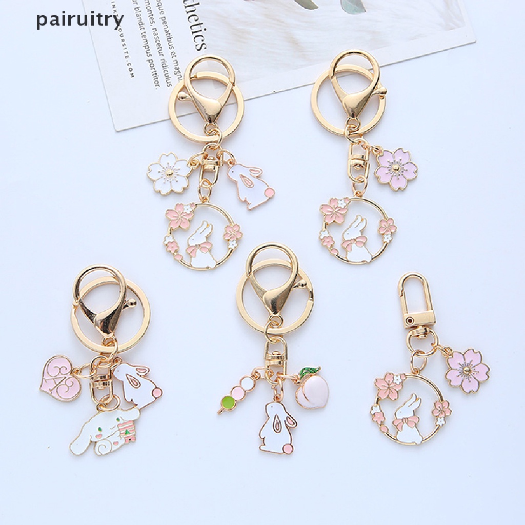 Prt Gantungan Kuncitas Ransel Bentuk Kartun Kucingkelinci Sakura Untuk Hadiah Persahabatan C PRT