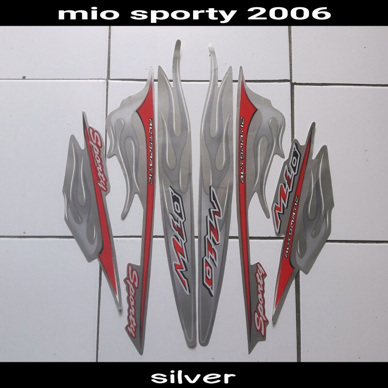 stiker motor mio sporty 2006 silver