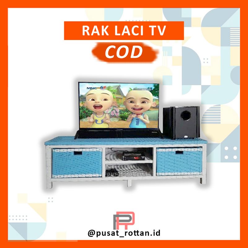 Rak Laci TV Rotan Sintetis