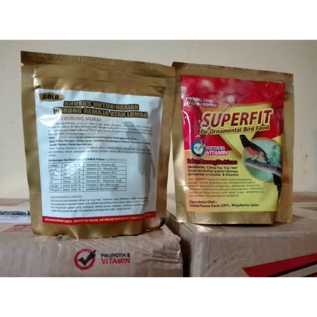 SUPERFIT SUPERVIT GOLD PAKAN MURAI KACER CUCAK IJO