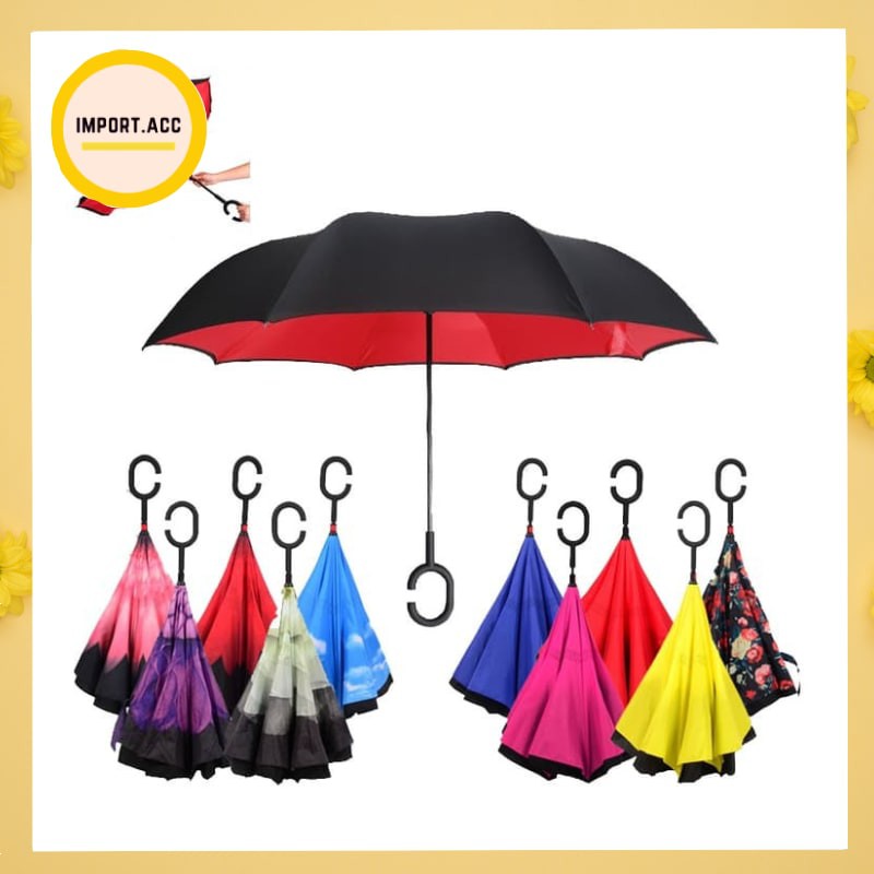 PAYUNG KAZBRELLA TERBALIK UPSIDE DOWN UMBRELLA 2 LAPIS [IMPORT]