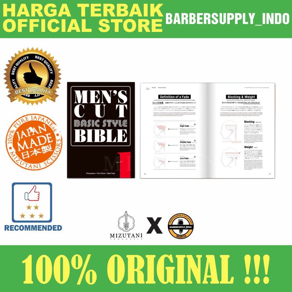 MIZUTANI MEN'S CUT BIBBLE BUKU TEHNIK POTONG RAMBUT BARBER SALON