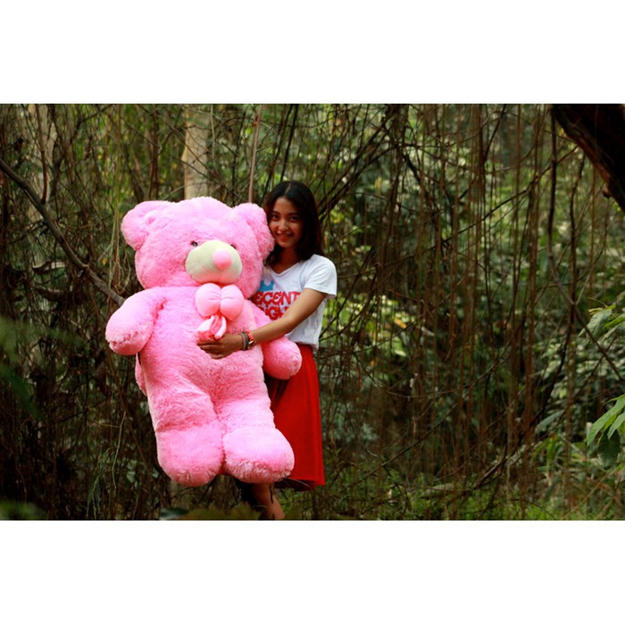Boneka Beruang Teddy Bear Super Jumbo Pink Super Besar
