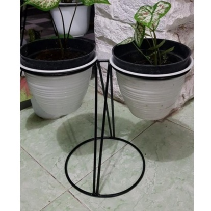 Standing Pot 2 in 1 D 18 CM / BERDIRI GANTUNG #Rak Bunga Pot Bunga