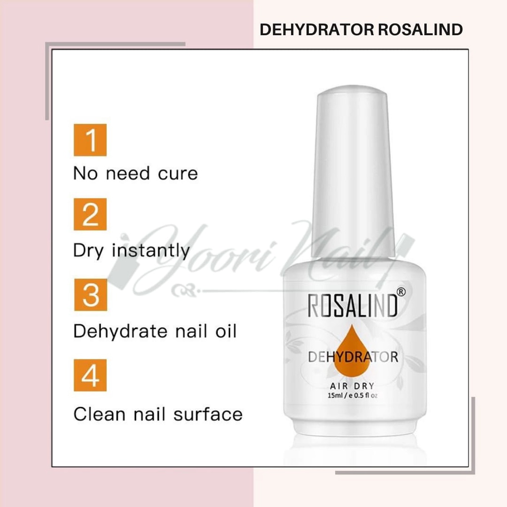 Rosalind Nail Dehydrator Primer 15ml Base Nail Art Kutek Gel Nail Polish Nail Art