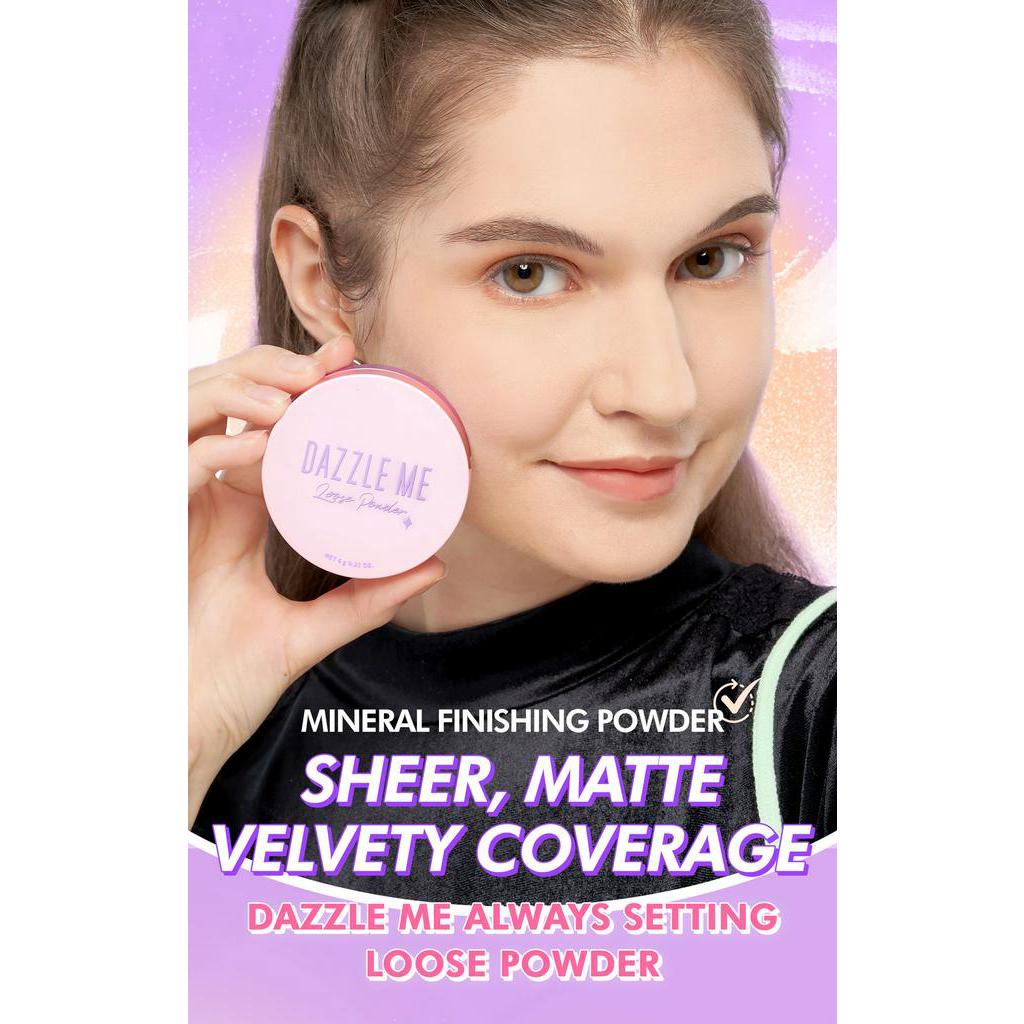 DAZZLE ME Always Setting Loose Powder BPOM | Soft Smooth Long Lasting Bedak Tabur - CO