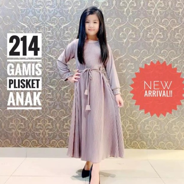 V214 GAMIS PLISKET PANJANG BERMUTIARA ANAK PEREMPUAN V214 GAMIS PLISKET PANJANG BERMUTIARA ANAK PEREMPUAN