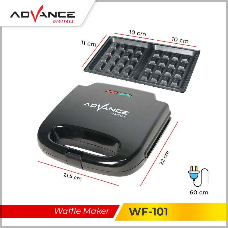 ADVANCE WAFFEL MAKER PEMBUAT WAFFLE WF 101 DAN WF 206 ORIGINAL GARANSI RESMI