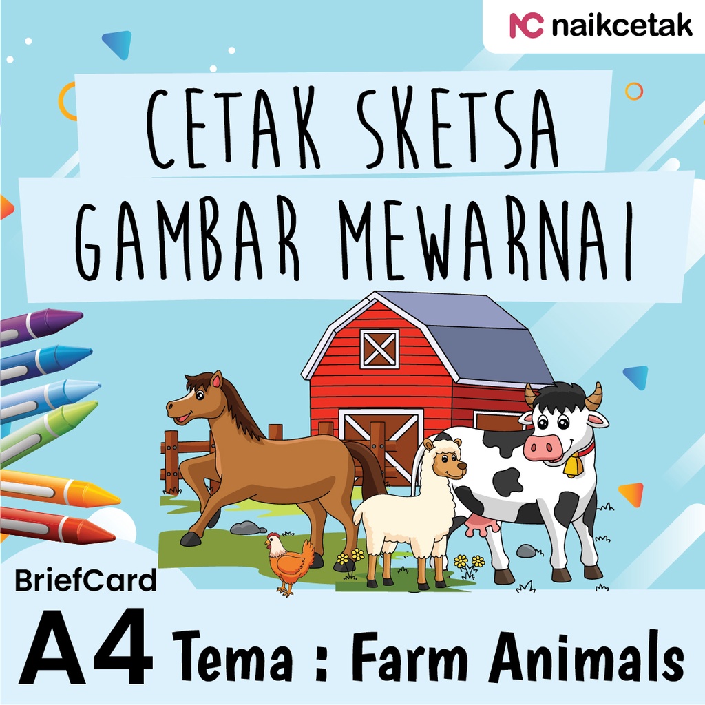 

GAMBAR & SKETSA MEWARNAI - TEMA FARM ANIMALS