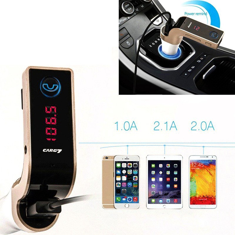 4-In-1 Car Charger, Bluetooth &amp; FM Transmitter / Aksesoris Mobil