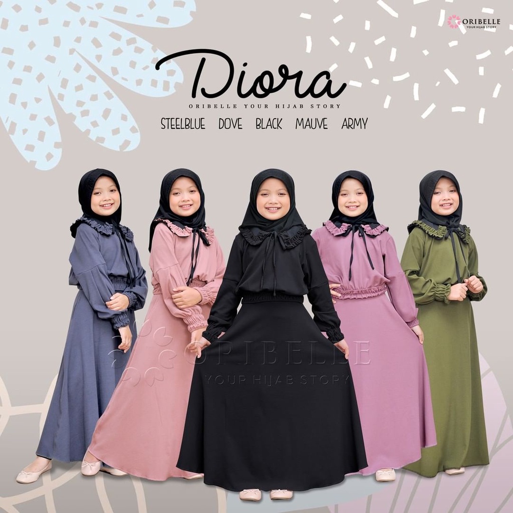 Diora Setelan Rok dengan Baju Lengan Balon By Oribelle - Setelan Rok dan dengan Baju Lengan Balon An