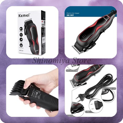 KEMEI 1027||KM-1027||ALAT CUKUR RAMBUT BARBER SALON||HAIR CLIPPER ELEKTRIK||KETAM PANGKAS