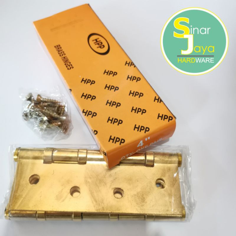 Engsel Pintu HPP 4" Kuning Gold / Engsel Jendela / Engsel Pintu 4 inch