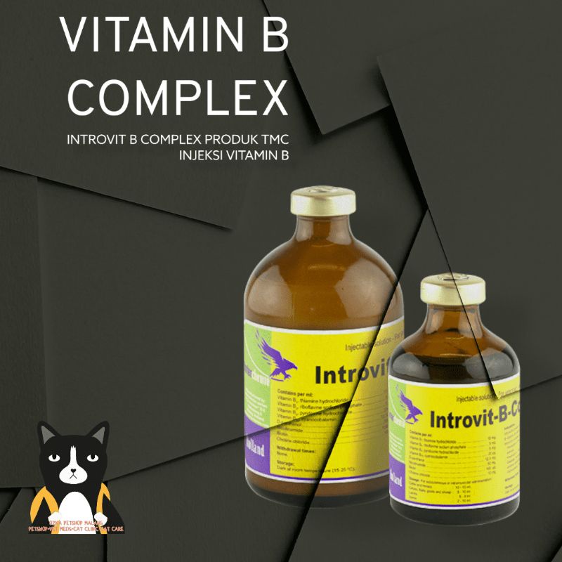 Introvit B Complex 100ml Obat Hewan / Ternak TMC Injeksi B Plex Bagus Untuk Sapi Perah