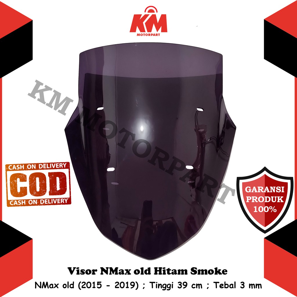 Visor Windshield NMax old Pendek 2015 2016 2017 2018 2019 Variasi N Max Hitam dan Bening