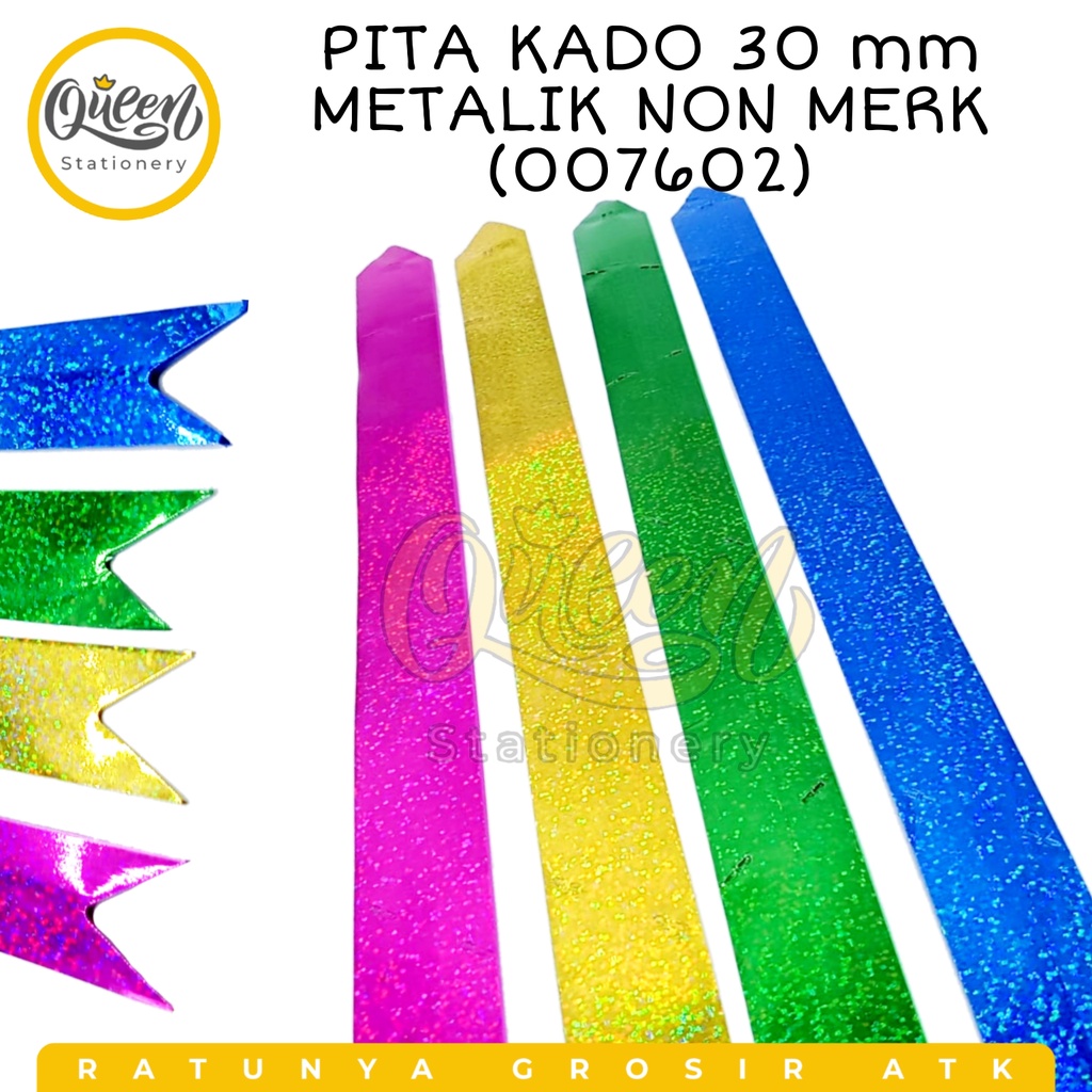 

PITA KADO 30MM METALIK NON MERK / HIASAN KADO / PITA HIAS / PITA SERUT (007602)