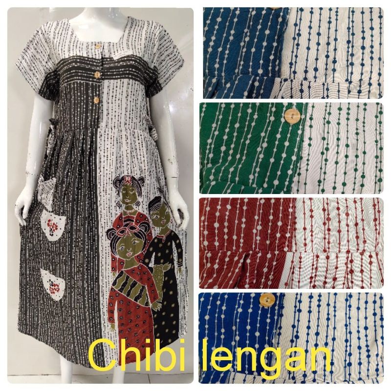 Daster HAP lengan motif bu tejo