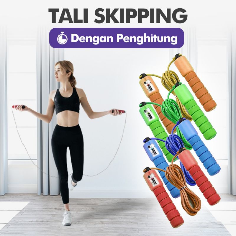 (COD Makassar) Skipping Lompat Tali Skipping Jump Rope murah